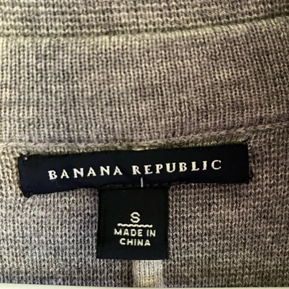 Banana Republic Women's Knit Wool Sweater Blazer, Button Pockets Small - Picture 3 of 12